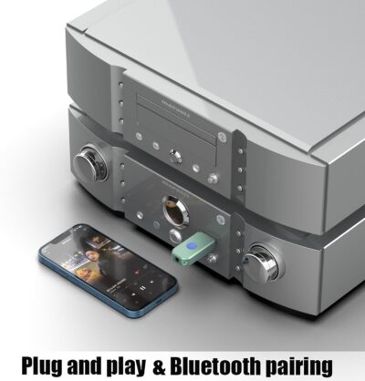 USB to Bluetooth Car Kit,Wireless Audio Adapter, Music Receiver for Home,Car Stereo Sound System,Portable Speskers,(Aux in) with 3.5mm Cable (H222 Green) - Image 2