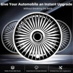 Hubcaps 15 Inch Exact Fit for R15 Iron Wheels Universal ABS Plastic Wheel Covers Set of 4 Snap On Rim Caps for Most Cars Trucks SUV Sedans 4Pcs 15" Hubcaps Wheel Rim Cover Direct Replacement - Image 5