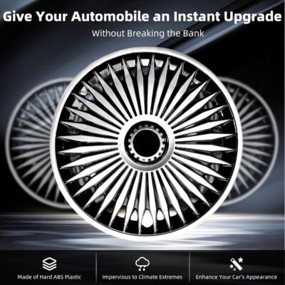 Hubcaps 15 Inch Exact Fit for R15 Iron Wheels Universal ABS Plastic Wheel Covers Set of 4 Snap On Rim Caps for Most Cars Trucks SUV Sedans 4Pcs 15" Hubcaps Wheel Rim Cover Direct Replacement - Image 5