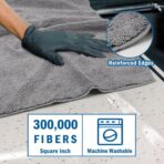 HOMEXCEL Professional Large Microfiber Car Drying Towels 2 Pack, Lint Free, Scratch Free, Highly Absorbent Drying Towel for Cars, SUVs, RVs, Trucks, and Boats,31" x 24",Grey - Image 2