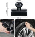 Large Tire Shine Applicator & Bendable Wheel Brush Set for Detailing Cleaning and Tire Shine,Automotive Tire Dressing Applicator Brush with Storage Stand for Tire Detailing & Car Wash Kit,Black-4pcs - Image 3