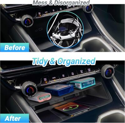 Center Console Organizer Compatible with 2024-2026 Chevy Traverse Interior Accessories, Storage Box Insert Divider Compartment Tray; Not fit for 2024 Chevy Traverse Limited - Image 3