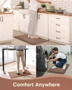 Ophanie Kitchen Mats for Floor, 3/4 Inch Thick Kitchen Rugs, 20x32 Anti Fatigue Standing Cushioned Mat, Waterproof,Comfort Ergonomic Mat for Office, Home, Sink, Brown Non-Slip Bottom - Image 9