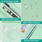 FINPAC Car Document Holder, Vehicle Registration and Insurance Card Holder, Auto Glove Box Organizer Owner Manual Presenter Pouch, Automotive Paperwork Organizer, Sage Green - Image 3