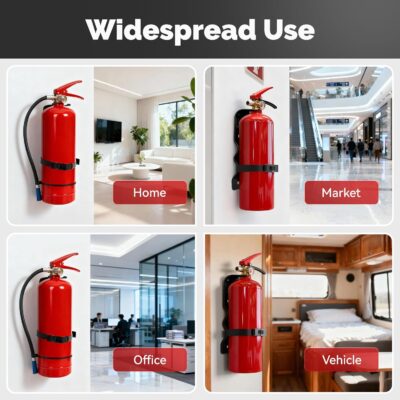 INMOZATA 5 Pack Fire Extinguisher Mount Bracket, 5 LB Fire Extinguisher Brackets Metal Strap Holder for Homes, Warehouses, Cars, Factories, Ships - Image 5