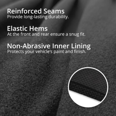 Car Covers Scratch Resistant Indoor Car Cover with Warranty Compatible with Chevrolet 1962-1967 Corvette Sting Ray- Black Satin Ultra Soft Material Car Cover Car Accessories - Image 5