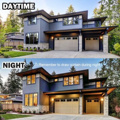 WPCTEV Window Film One Way Mirror Tint Vinyl Daytime Privacy Static Non-Adhesive Decorative Heat Control Anti UV Window Covering for Home and Office Black Silver 6 Mil 17.5 Inch x 6.5 Feet - Image 4