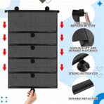 Blosssound 2 Pack Car Side Window Sun Shades Extra Wide Retractable Window Shades for Car Blocks Heat Roller Sunshade Visor for UV Rays Glare Protection Accessories (22 × 24 Inch) - Image 2