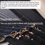 Suninbox Car Seat Covers Universal Car Seat Covers Pads Mat,Buckwheat Hull Bottom Seat Covers for Cars,Cooling Seat Covers Breathable Comfortable Ventilated (Beige Front Seat) - Image 4
