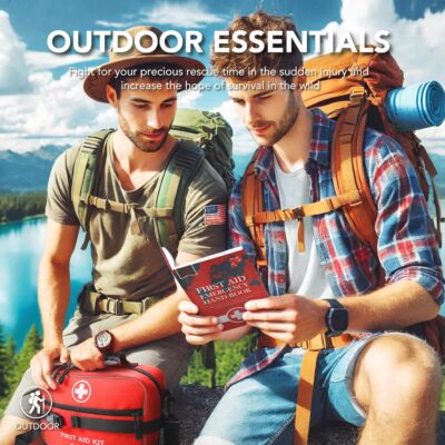 430 Piece First Aid Kit, Well-Organized Premium Waterproof Compact Trauma Medical Kits for Any Emergencies, Ideal for Home, Office, Car, Travel, Outdoor, Camping, Hiking, Boating (Red) - Image 3