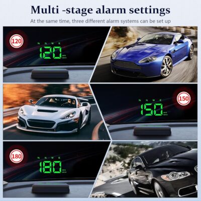 Heads up Display for Cars,Car HUD Head up Display W2S,Speedometer for Car,Digital Speedometer for Car Plug and Play,Speedometer with Overspeed Alarm,Automatic Brightness Adjustment,LED Large Font - Image 3