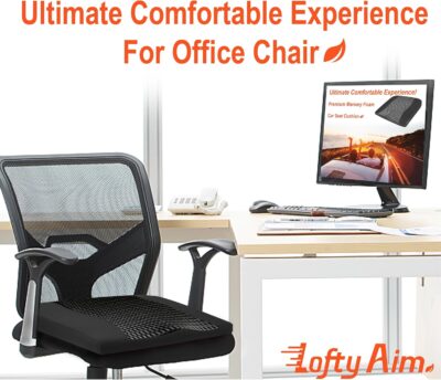 Car Seat Cushion, Comfort Memory Foam Car Cushions for Driving - Sciatica & Lower Back Pain Relief, Driver Seat Pillow for Auto, Office Chair, Wheelchair - 4D Mesh Black - Image 4