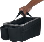 FH Group E-Z Travel Multi-Use Car Organizer with Cup Holders | Back Seat Storage Black - Image 5
