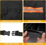 All-Weather Waterproof Car Cover - UV-Resistant Outdoor Full Exterior Protection for Ford Fiesta Hatchback 210D-PU Black Blue with Right Side Zipper - Image 8