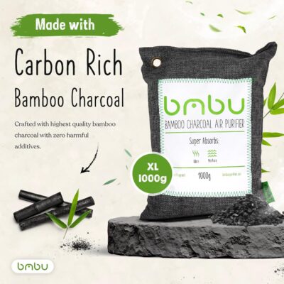 1000g Large Bamboo Charcoal Air Purifier Bag - Car Deodorizer Freshener - Remove Odor and Control Moisture in Your RV, Camper, SUV, Truck, Closet, Mobile Home, Storage - Non fragrant 1kg - Image 2