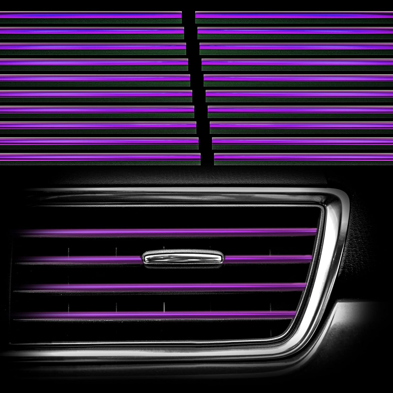 81LQpR8JRjL._AC_SL1500_.jpg 20Pcs Car Auto Air Conditioner Vent Outlet Trim Strip, DIY Decoration Chrome PVC Car Interior Moulding Trim Strip Line for All Straight Air Vent Outlet (Purple) - Image 1