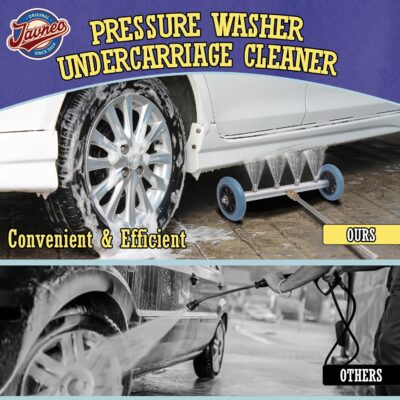 16 Inch Undercarriage Pressure Washer Attachment, Pressure Washer Undercarriage Cleaner, Under Car Washer Attachment with 3 Extension Wand, 4000 PSI - Image 4