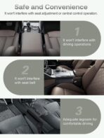 Universal Fit Premium Leather Car Seat Gap Filler Organizer, Center Console Organizer with Card Slots, Clever Gifts for Car SUV Truck Owners (Black, 2 Pack) - Image 9