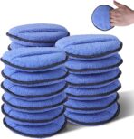 WORKPRO 18-Pack Car Wax Applicator Pads with Finger Pocket, Microfiber Soft Foam Polishing Pads for Car Detailing & Cleaning, Lint-Free, High Resilience