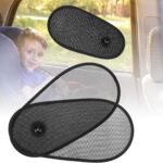 2 PCS Car Window Shade for Baby, Adjustable Rotatable Automotive Mesh Sun Blocke Driver Side Window Car Sunshades, with Suction Cups, Glare and UV Rays Protection, Fits Most of Vehicle