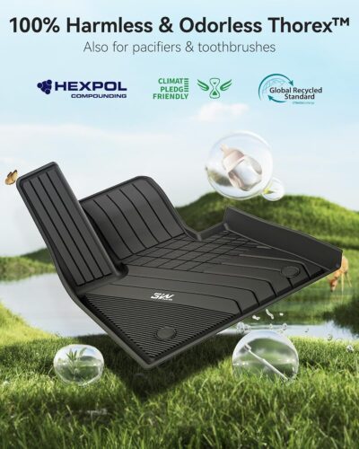 3W Floor Mats & Cargo Liner Custom Fit for BMW X5 2019-2024 2025 2026 40i/45e/50e/50i/M/M50i/M60i TPE All-Weather Full Set Heavy Duty Floor Liner and Trunk Mat Accessories (Only for 5 Passenger) - Image 7