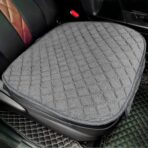 surpassme Comfortable Car Seat Covers Universal Front Seat Coves for Car Accessories with Storage Pockets, Padded Car Interior Covers for Automotive, SUV, Truck, and Van(Grey)