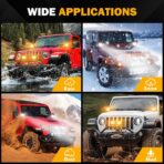 Auxbeam 4 Inch 240W LED Pods, Amber White Fog Light 6 Modes Strobe Lights for Work Truck, Dual Color Combo Offroad Driving Light for Jeep ATV Utv Car, 4 Packs - Image 6