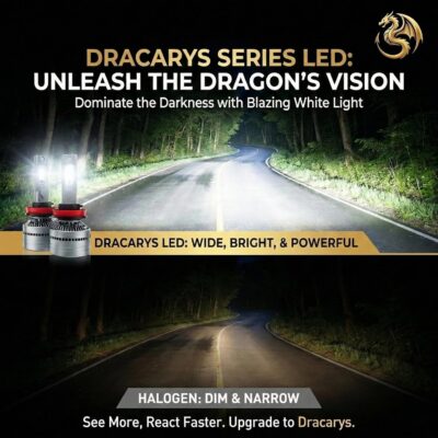 LUXSTER | Dracarys 100000LM H11 H9 LED Bulbs with Vapor Chamber Cooling, 55W/85W Dual Power Mode, CANBUS Ready, H8 H16 Fog Lights, 6500K Xenon White, 2 Pack - Image 3