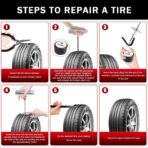 SUNSOUL Heavy Duty Tire Plug Kit, 40Pcs Off Road Emergency Puncture Repair for SUV, Truck, ATV, UTV, Tractor & Motorcycle - Fast Seal Tire Repair Kit with Tools (Include Insertion Tool) - Image 6