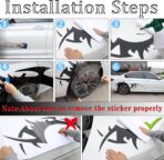 TOMALL 2Pcs 66'' Flame Graphics Stickers Car Body Side Skirt Decals Racing Sport Stripe Decals for Car Universal Vinyl Waterproof Large Decal Decoration for Truck Off-Road Vehicles Accessories (Black) - Image 7