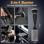 8-Piece Car Interior Detailing Kit - 160g Non-Sticky Gel (128% More Than 70g), Ultra-Soft Detail Brush, Boars Hair Brushes, Dual-Head Vent Brush, Towel & Bag | for Cars, Trucks, SUVs - Image 4
