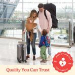 J.L. Childress Padded Backpack Car Seat Bag - Car Seat Travel Bag for Airplane, Cover Fits Most Baby & Infant Carriers & Boosters, Airport Accessories for Gate Check or Baggage Check - Ultimate, Black - Image 8