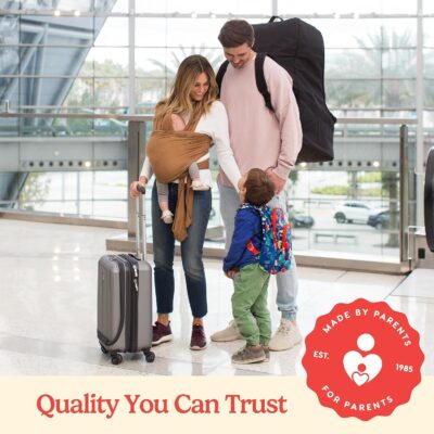 J.L. Childress Padded Backpack Car Seat Bag - Car Seat Travel Bag for Airplane, Cover Fits Most Baby & Infant Carriers & Boosters, Airport Accessories for Gate Check or Baggage Check - Ultimate, Black - Image 8