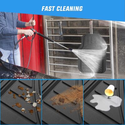 Nilight PVC Floor Mats for Cars Trucks SUVs,Universal Trim to fit for Most Vehicles,All Weather Protection Heavy Duty Floor Liners,Pack of 3 - Image 6