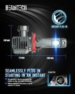 BEAMTECH H11 Bulbs, H8(H9) Fog Light, G-XPower Chips 6500K White Plug and Play, Pack of 2 - Image 4