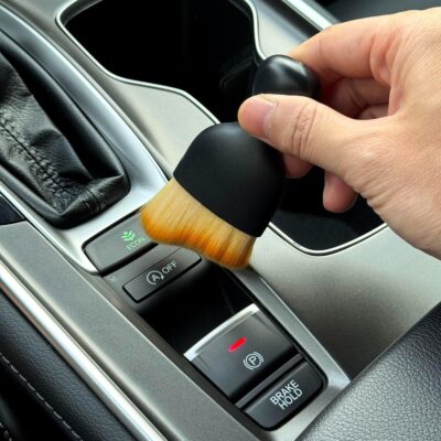 Car Detailing Brush, Soft Bristle Cleaning Brush, Scratch-Free Auto Duster Tool for Dashboard, Air Vents, Leather & Interior Cleaning (Black&Brown) - Image 8