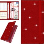 Wisdompro Car Document Holder Organiser, PU Leather Vehicle Insurance and Registration Holders Wallet Case for ID Card, Driving Licence, Key Contact Information Cards