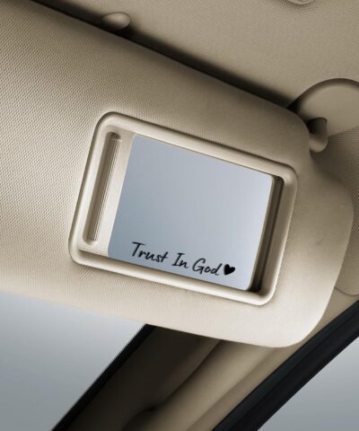 4PCS Car Stickers,Cars Decals,Car Accessories Trust in God Rearview Mirror Sticker,Auto Stickers and Decals,Auto Decals for Women,Trust in God Mirror Decoration,Fits Most Vehicles (Black) - Image 5