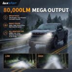 LUXSTER Ultra H11 H9 LED Bulbs, 80000LM Super Bright, Triple Copper Pipes Cooling Tech(Unique), Punisher Pro Upgrade, H8 H16 Foglight, 6000K Pure White, Pack of 2 - Image 4