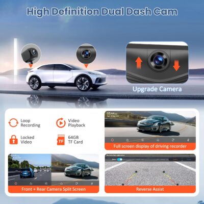 Largest 11.3" Portable Apple Carplay Screen, Wireless Car Play & Android Auto Touch Screen, Car Stereo with App View/4K Dash Cam/Backup Camera/Mirror Link/Voice Control/Music Play/GPS/Bluetooth/FM - Image 7