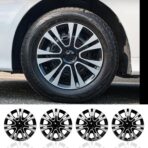 15 inch Wheel Covers for Iron Rim Wheel Cover,15 in Hubcaps Set of 4 Plastic Replacement Hub Cap Accessories for Car (Petal Style, 15 inch)