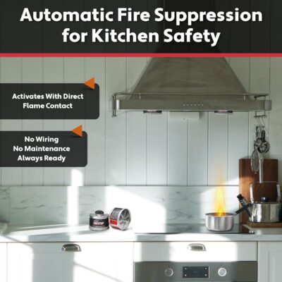Rangehood® Fire Suppressor – Automatic StoveTop Fire Suppressor for Residential Kitchen Safety – Easy to Install, Direct Flame-Activated, Non-Toxic Fire Suppression System (1 Pair) - Image 5