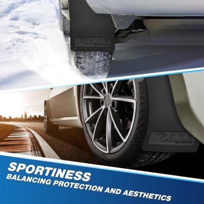 4 Pcs Universal Black Soft Rubber Mud Flaps - Prevent Mud Splashes, Enhance Appearance, Easy Install, Waterproof & Scratch Resistant - Ideal for Sedan SUV and Urban/Suburban Cars -Safe - Image 7