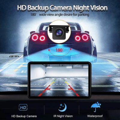 Wireless Carplay Screen for Car 7" HD Portable Car Stereo Touchscreen with Apple CarPlay and Android Auto with Mirror Link/Backup Camera/Bluetooth/GPS Navigation/AUX for All Vehicles - Image 4