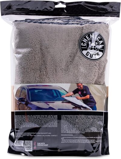 Chemical Guys Woolly Mammoth Large Microfiber Drying Towel - 36 x 25 Inch Gray, Ultra Plush Super Absorbent Car Drying Towel for Cars, Trucks, SUVs, Motorcycles, RVs, and Auto Detailing - Image 12
