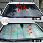 D-Lumina F150 Front Windshield Sun Shade - Compatible with Ford F-150 2021 2022 2023 2024 2025 - Foldable/Roll Up Car Window Heat Shield, Sunshade Protector - Image 3