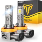 FAHREN 2026 H11/H9/H8 bulbs, 𝟓𝟎,𝟎𝟎𝟎𝐋𝐌 𝟏𝟎𝟎𝟎% Brighter 1:1 Mini Size 6500K Light Kit H11 bulbs With Fan, 10-Year Extended Lifespan, Quick Install No Adapter Needed Plug and Play, Pack of 2