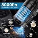 NIKCOSMK Car Cleaning Kit, Car Detailing Kit with Car Vacuum 8000PA High Suction, Car Interior Cleaning Supplies with Detailing Brushes, Windshield Cleaner Tool, Car Accessories for Men & Women - Image 2