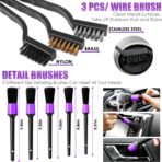 Viewsun 17PCS Car Cleaning Kit, Purple Car Interior Detailing Kit with High Power Handheld Vacuum, Detailing Brush Set, Windshield Cleaner, Cleaning Gel, Complete Auto Accessories for Women Gift - Image 5