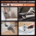 Saker Portable Handheld Vacuum Cordless Portable 17000PA Foldable Car Vacuum Cleaner Mini Dust Blower with Brushless Motor for Office Pet and Home Cleaning HL133 - Image 5